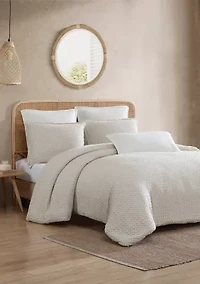 Waffle Knit Comforter 3-Piece Set