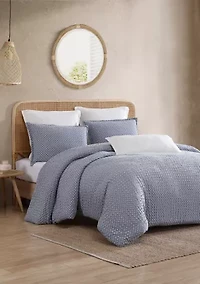 Waffle Knit Comforter 3-Piece Set