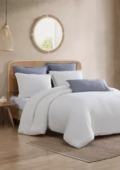 Waffle Knit Comforter 3-Piece Set