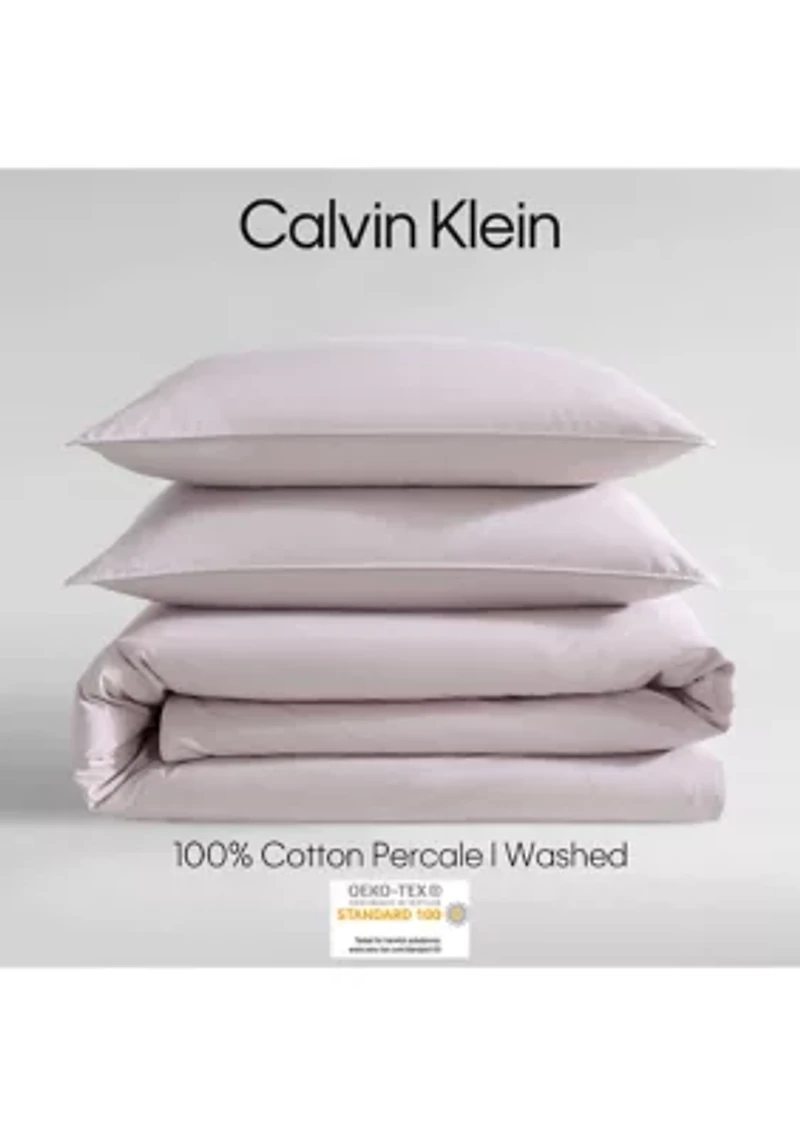 Washed Percale Comforter Set