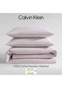 Washed Percale Comforter Set