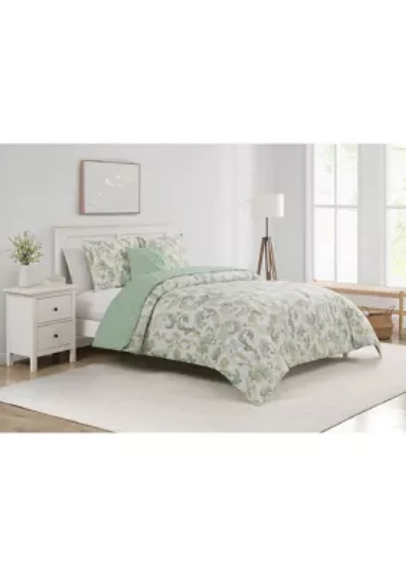 Sacramento Green 5 Piece Comforter Quilt Set