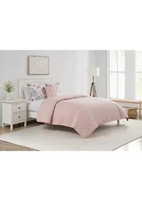 Apollo Rose 5 Piece Comforter Quilt Set