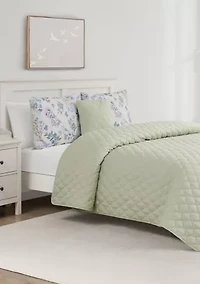 Bird Garden 5 Piece Comforter and Quilt Set