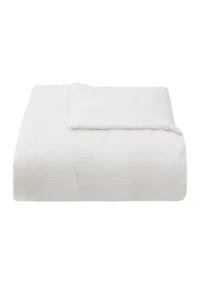 Waffle Ave 5 Piece White Comforter Set