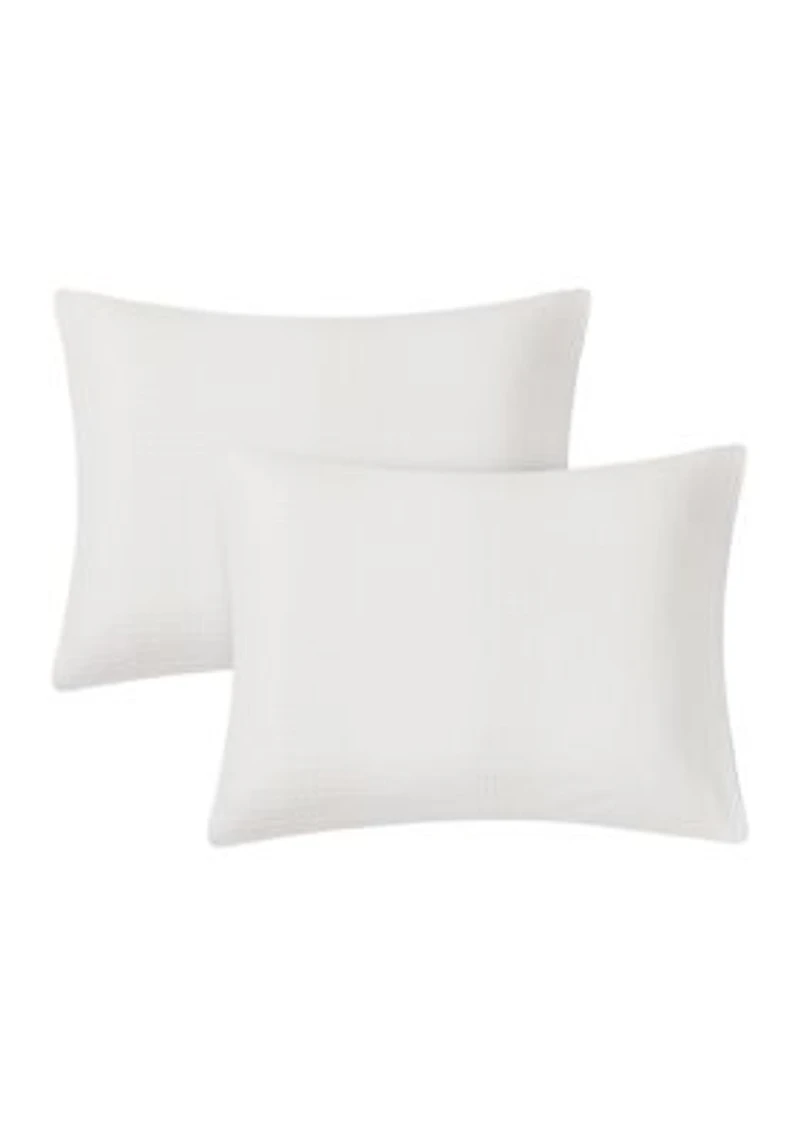 Waffle Ave 5 Piece White Comforter Set