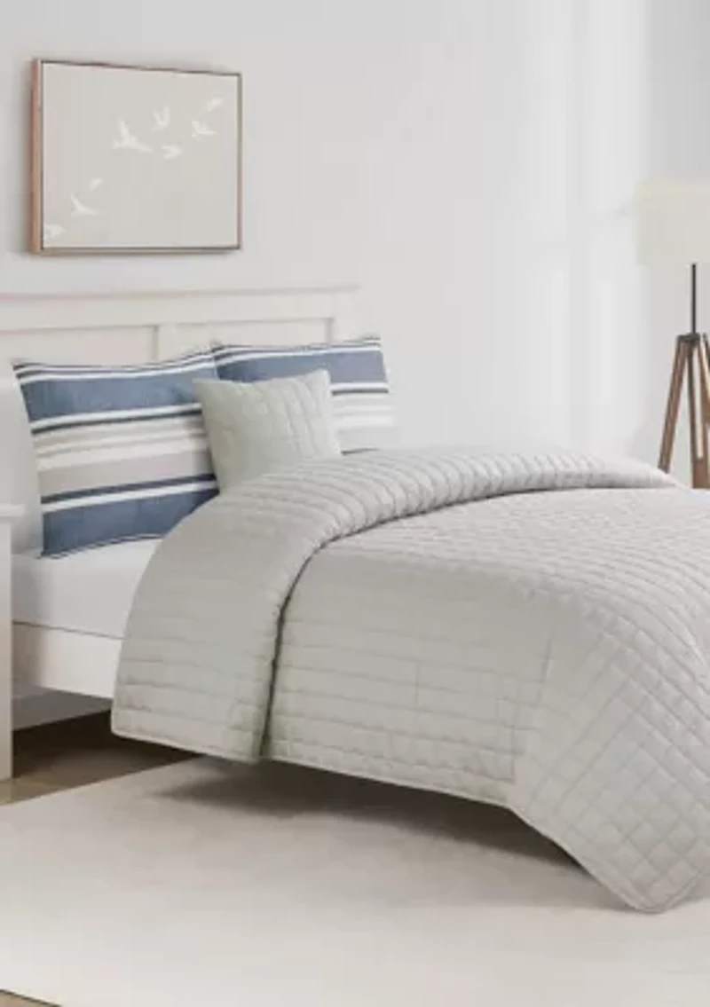 Easton Stripe 5-Piece Comforter and Quilt Set