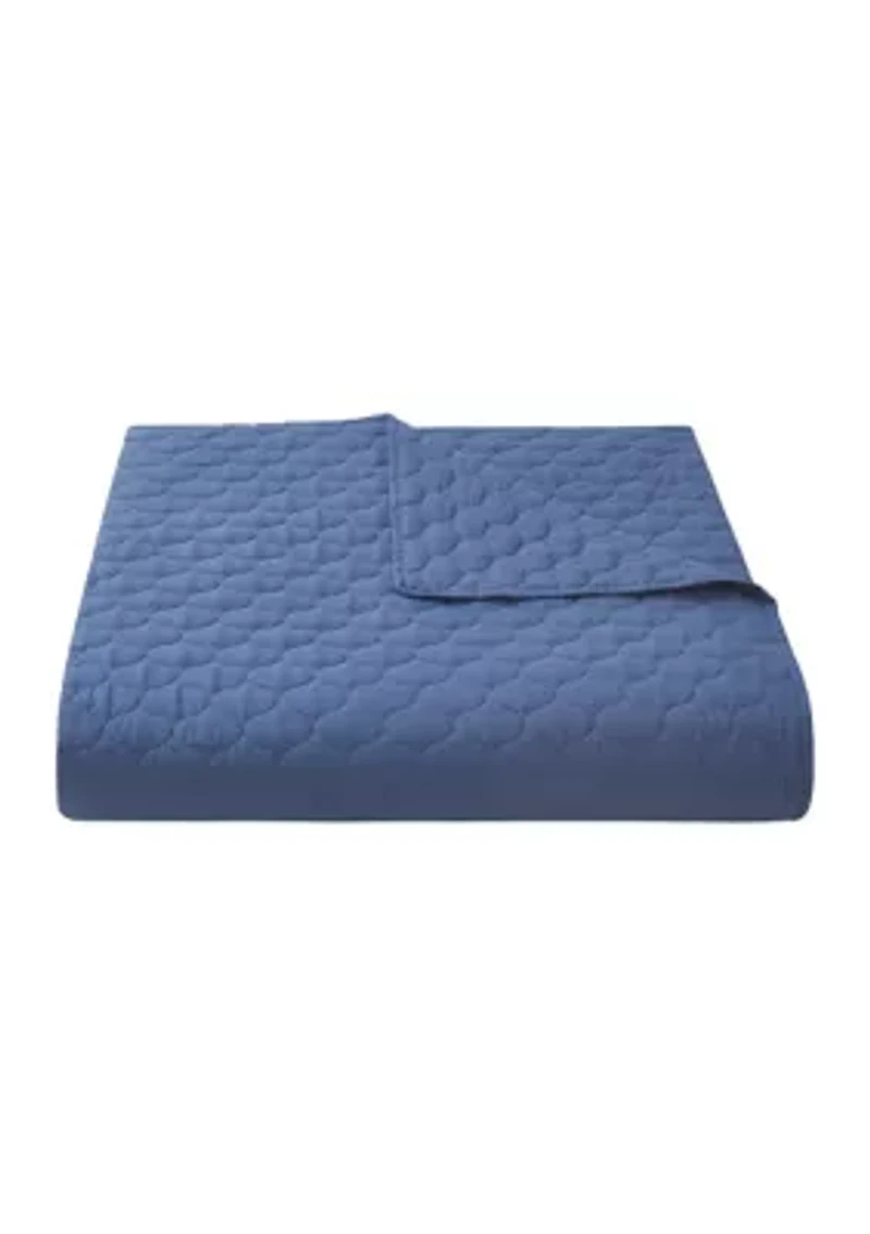 Zinnia Blue 5-Piece Comforter and Quilt Set