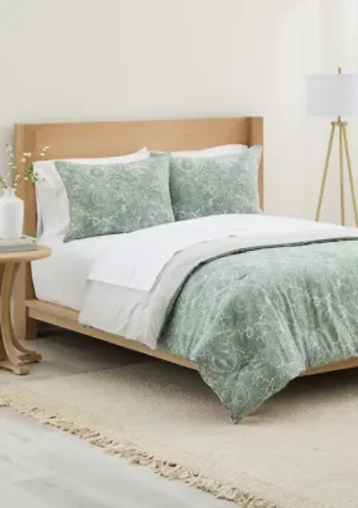 Damask Sarong 4 Piece Comforter Set