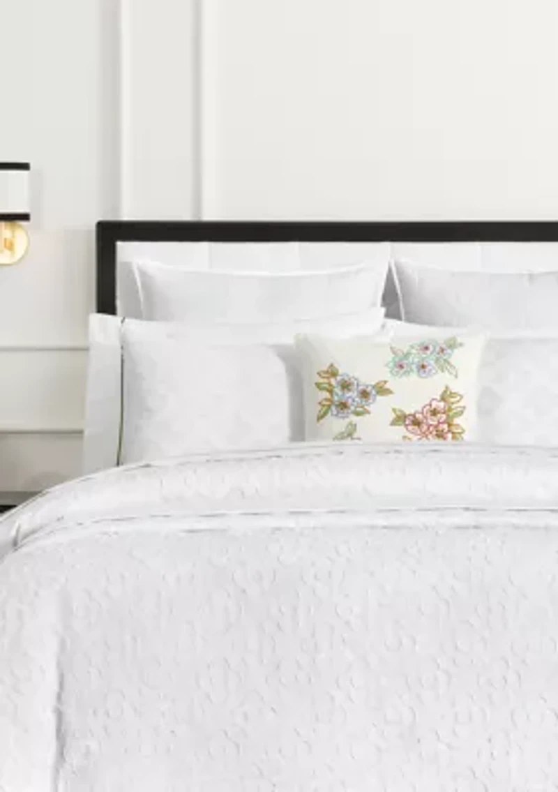 Geo Clip Jacquard Comforter Set