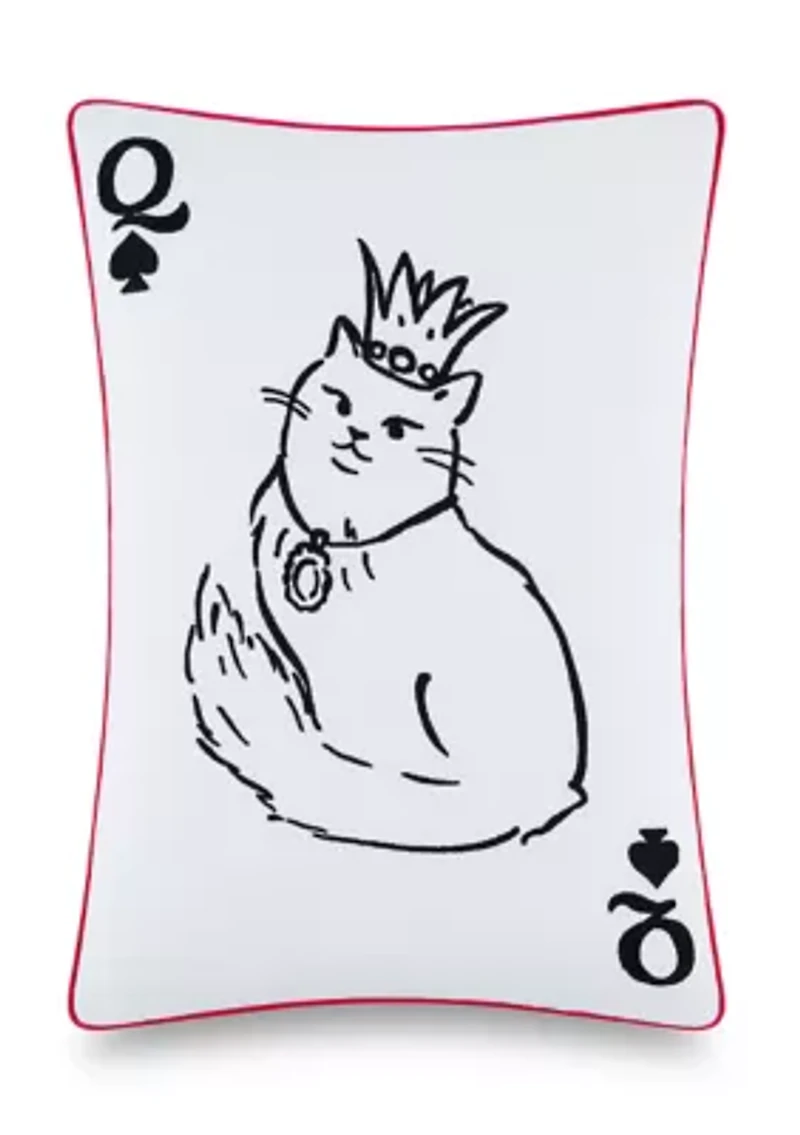Queen Of Spades Throw Pillow