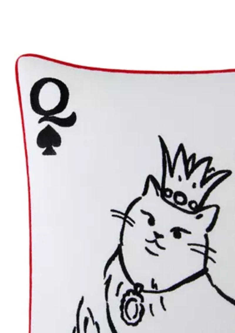 Queen Of Spades Throw Pillow