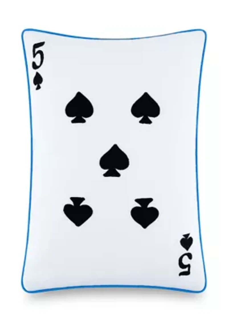 5 Of Spades Throw Pillow