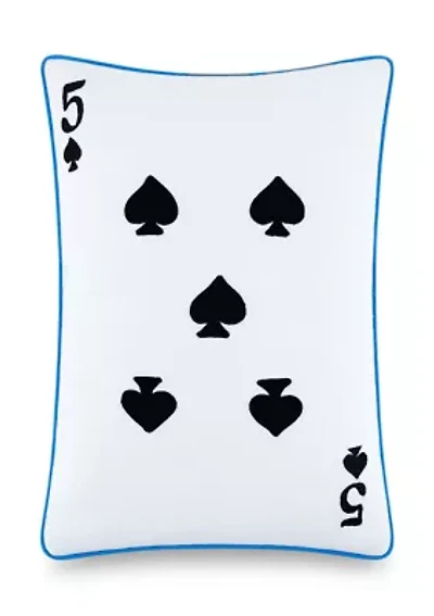 5 Of Spades Throw Pillow