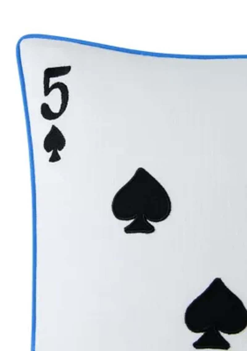 5 Of Spades Throw Pillow