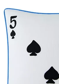 5 Of Spades Throw Pillow