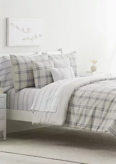 Plaid 10 Piece Comforter Set