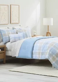 Sketch Plaid Comforter 10-Piece Set