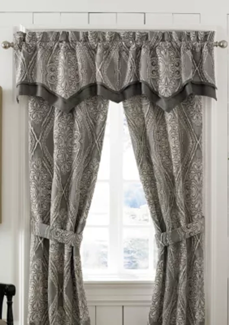 Amadeo Smoke Umbrella Valance 54-in. x 17-in.
