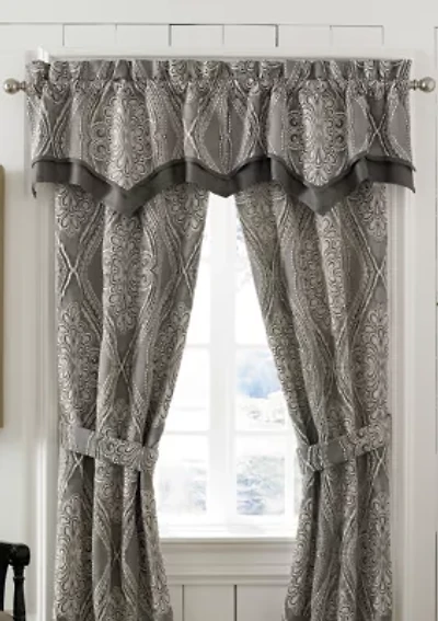 Amadeo Smoke Umbrella Valance 54-in. x 17-in.