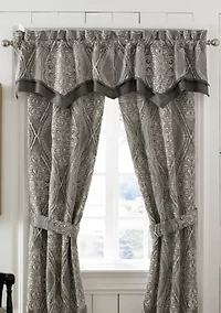 Amadeo Smoke Umbrella Valance 54-in. x 17-in.