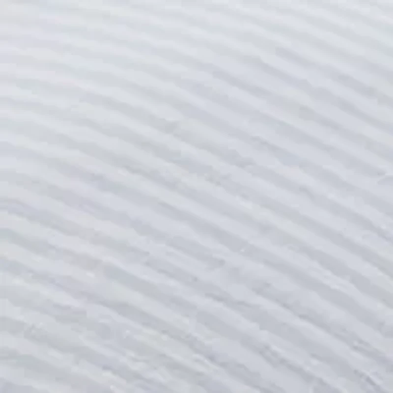 Blue Ruffle Trim Stripe Comforter