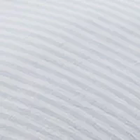Blue Ruffle Trim Stripe Comforter