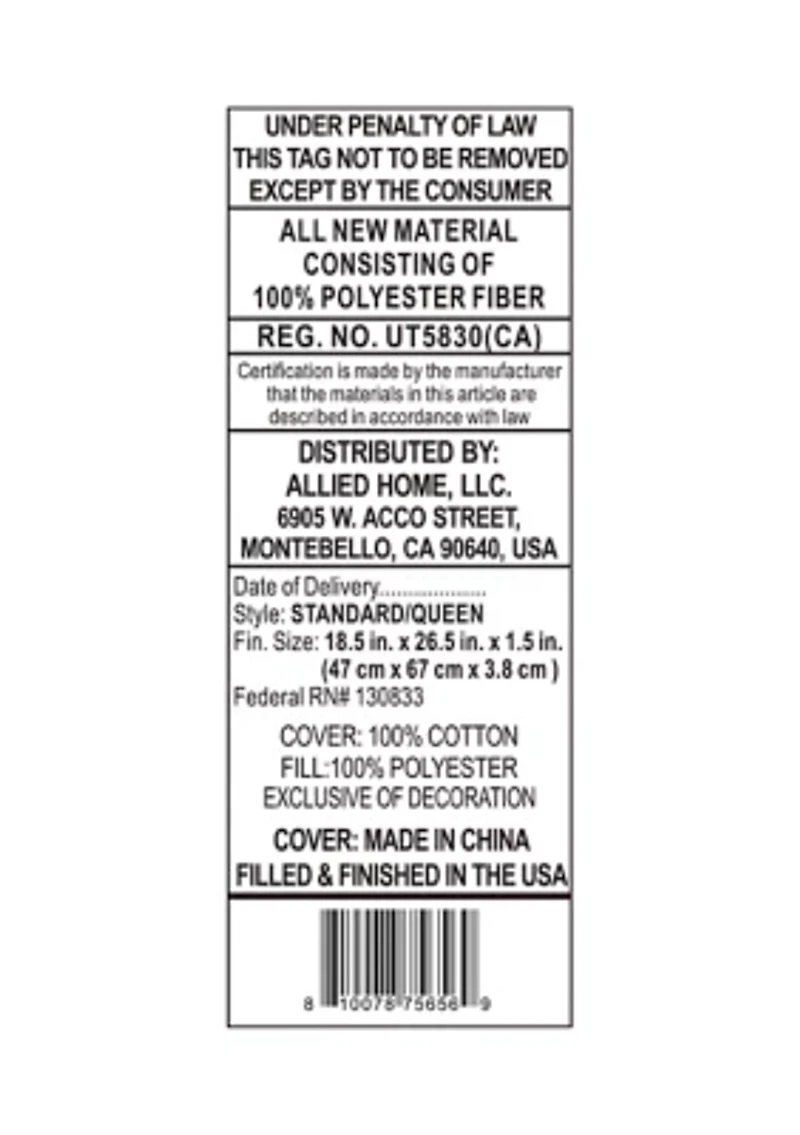 Allergen Barrier Pillow