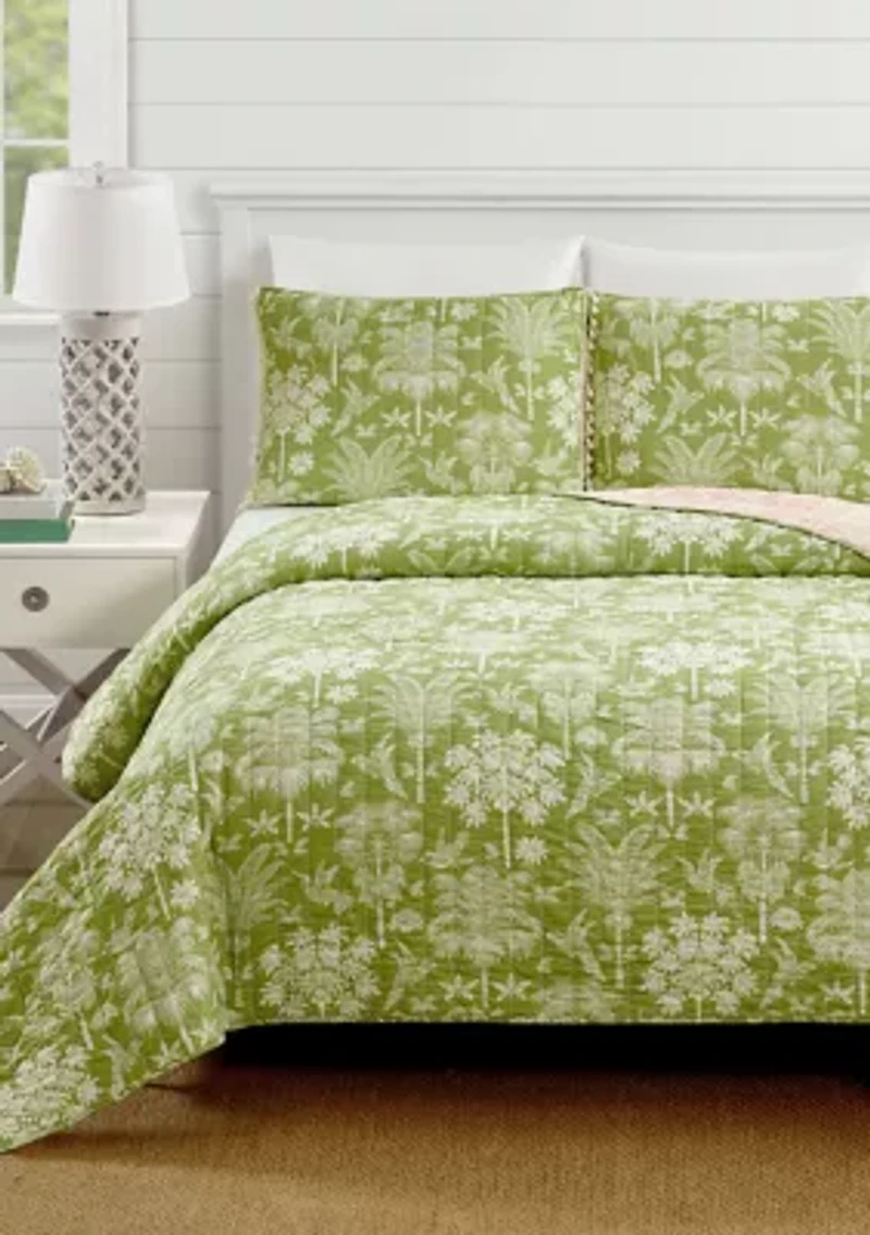 Queenie Palm Royale Quilt Set