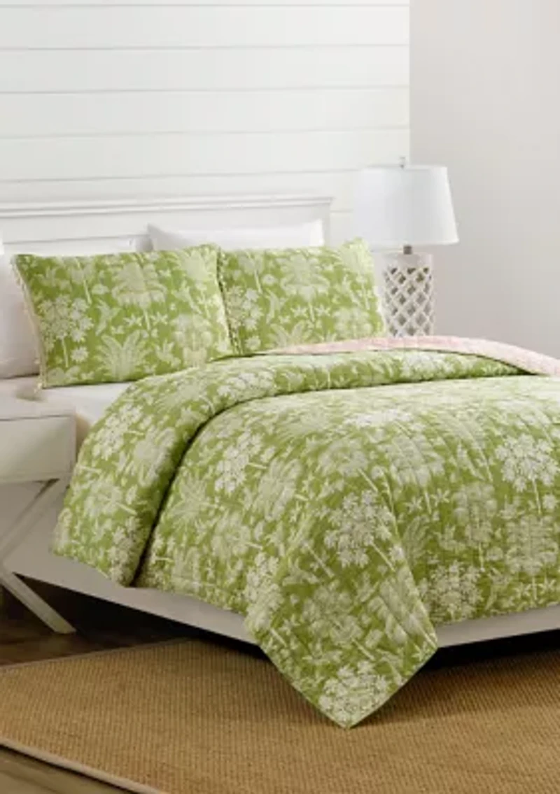 Queenie Palm Royale Quilt Set