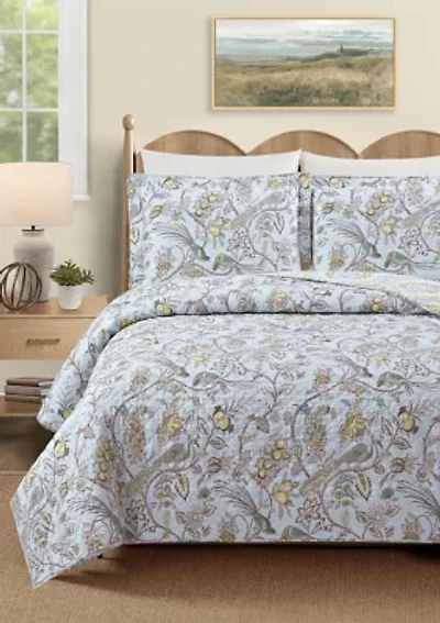 Sugar Mill Peacock Quilt Set