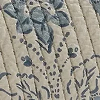 Mystic Moss Damask 3-Piece Quilt Set