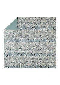 Mystic Moss Damask 3-Piece Quilt Set