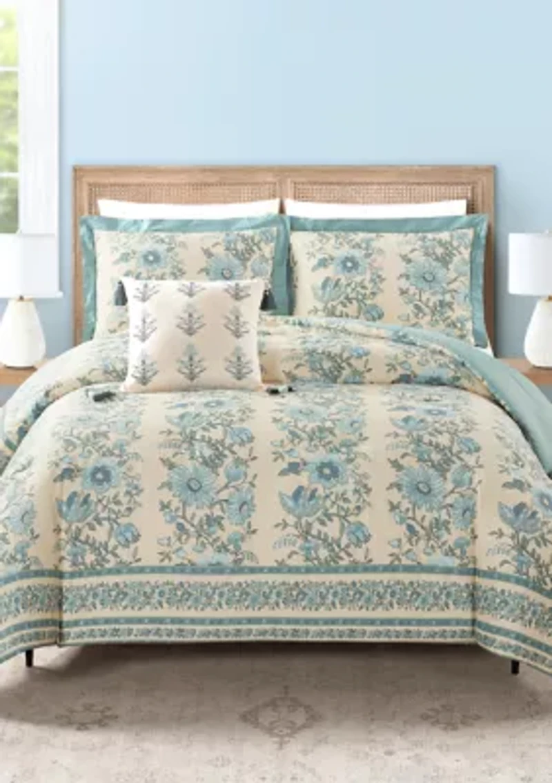 Mystic Moss Floral 3-Piece Comforter Set