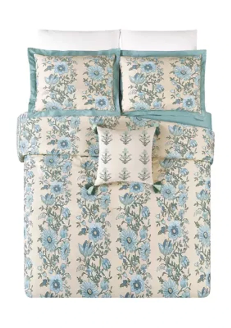 Mystic Moss Floral 3-Piece Comforter Set