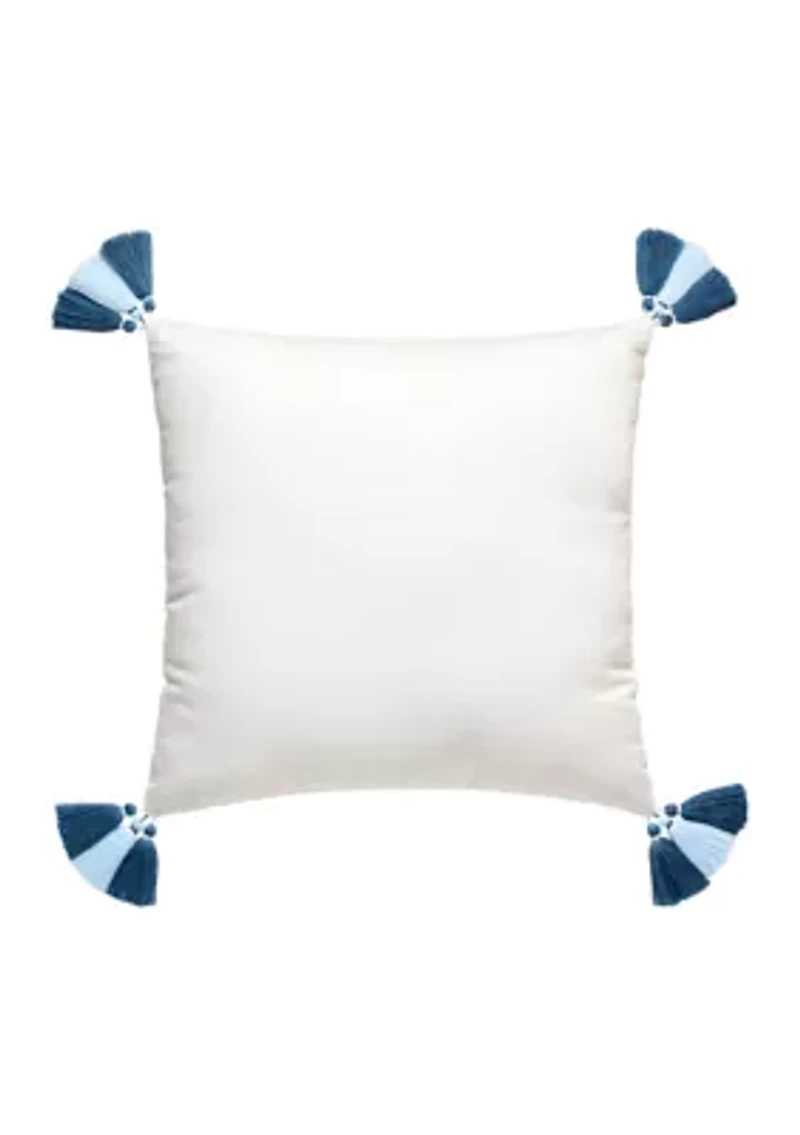 Peeples Song Embroidered Accent Pillow