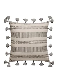 Jonas Embroidered Tassel Pillow