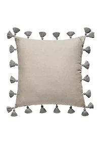 Jonas Embroidered Tassel Pillow