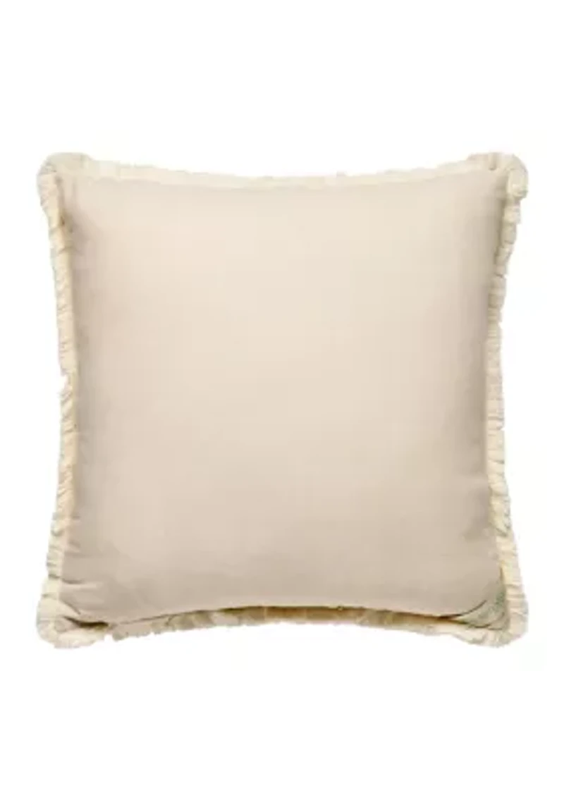 Sugar Mill Embroidered Bouquet Pillow
