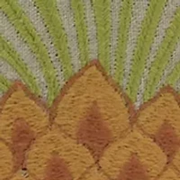 Queenie Pineapple Round Embroidered Decorative Pillow