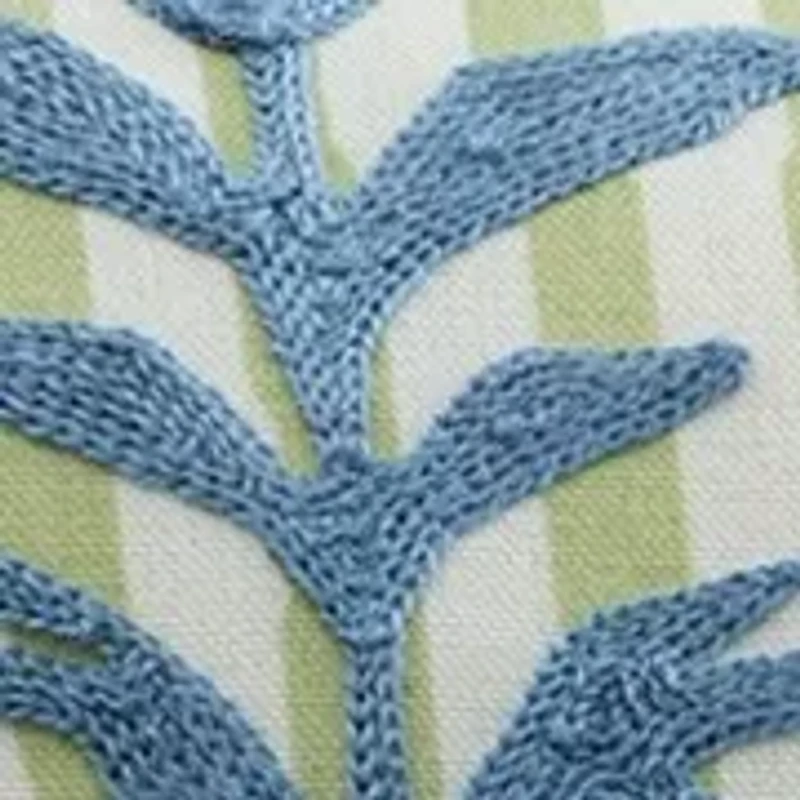 Hamilton Crewel Embroidered Square Decorative Pillow