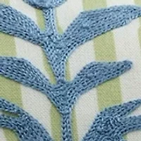 Hamilton Crewel Embroidered Square Decorative Pillow