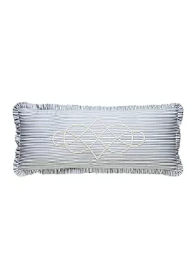 Jonas Hundred Embroidered Oblong Pillow