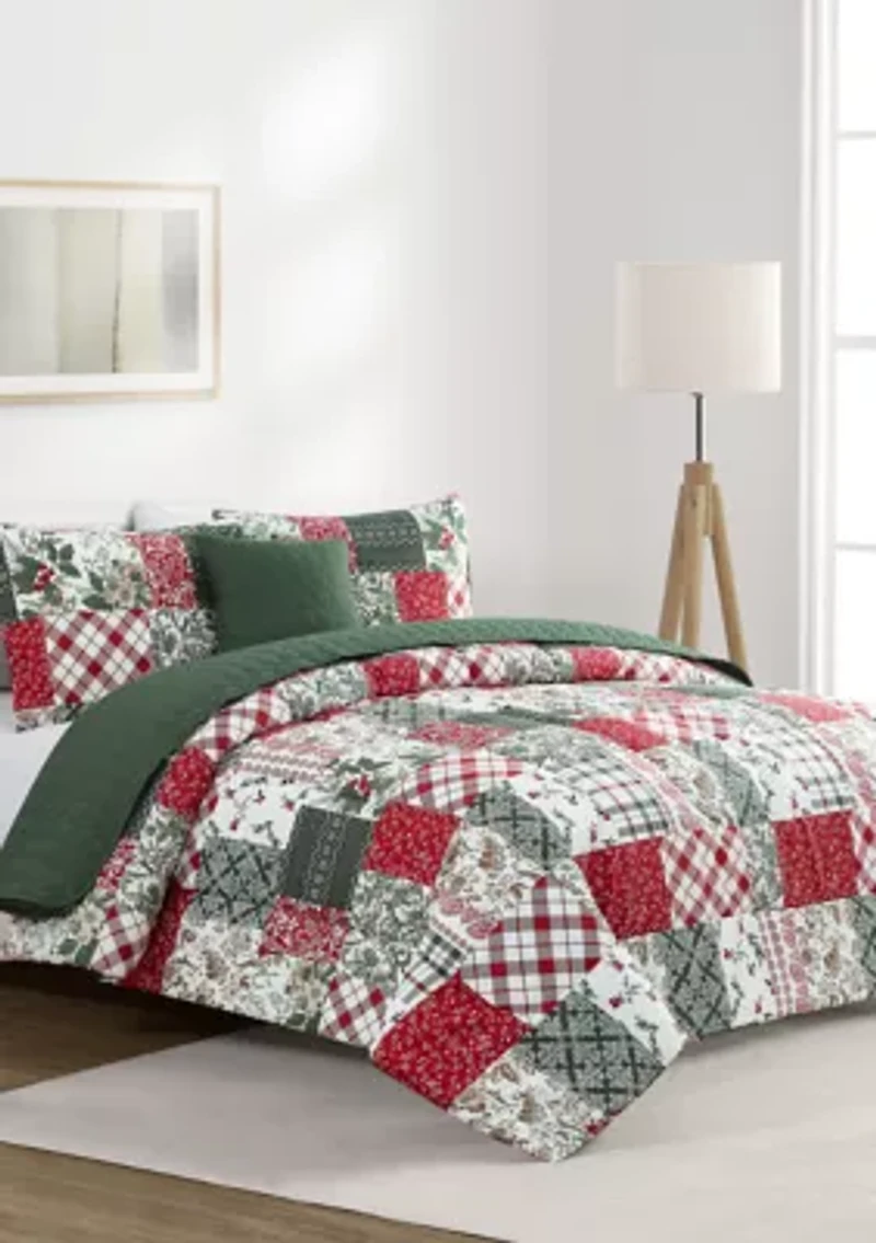 Holiday Patchwork 5-Piece Comforter Set