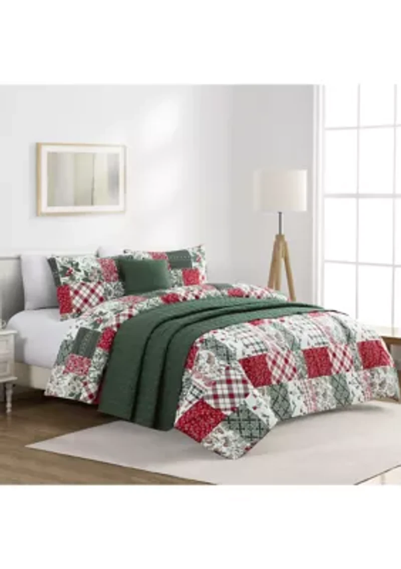 Holiday Patchwork 5-Piece Comforter Set