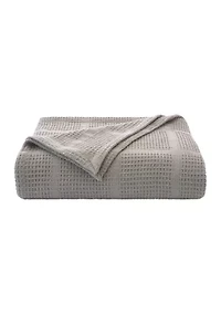 Essentials Waffle Grid Cotton Blanket