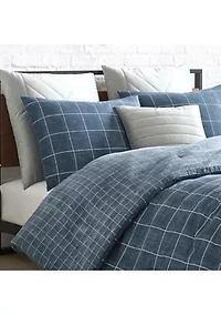 Holden Grid Cotton Duvet Cover Set