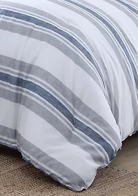 Bay Shore 3-Piece Striped Cotton Comforter Set