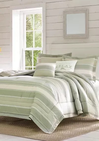 Serenity 5-Piece Striped Cotton Comforter Set