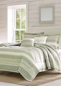 Serenity 5-Piece Striped Cotton Comforter Set